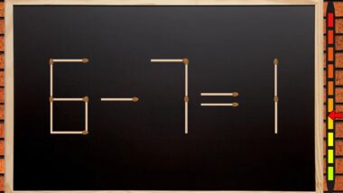 Test your IQ and put a match in the right place to solve the equation!